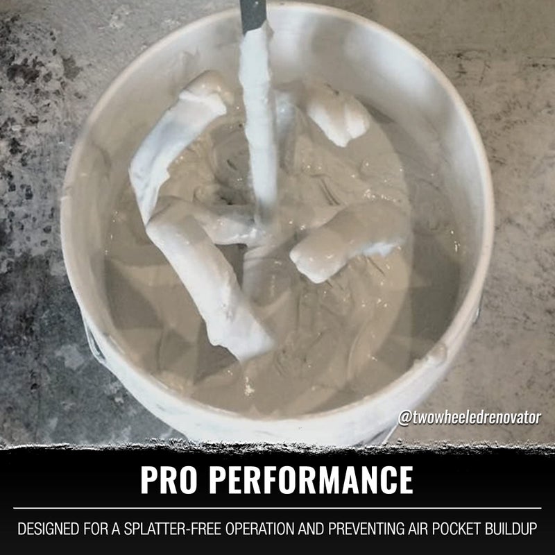 Level-5 13" Paint & Drywall Mud Mixer - LEVEL5 | 13" Shaft, 2" Head | Pro-Grade | in-Hand Drill Attachment Paddle | 5-293 - Image 3